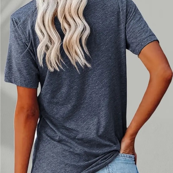 New! Graphic Navy Blue Women's Top I’d Rather Be Thrifting Sz XL - Picture 3 of 5